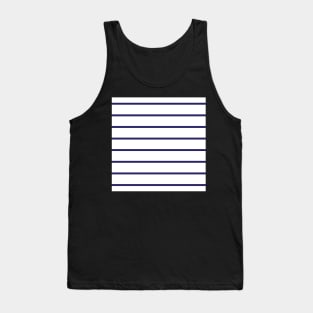 Narrow navy blue and white stripes 3 Tank Top